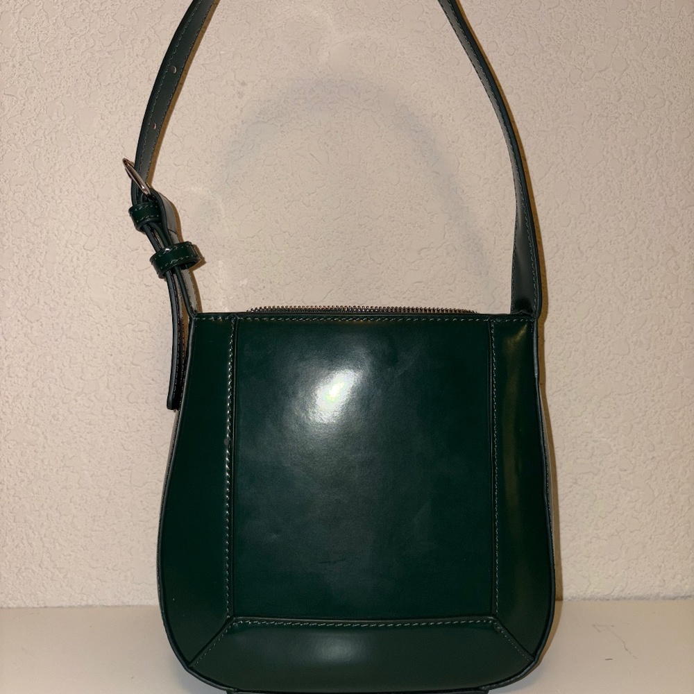 Zara green shoulder bag
